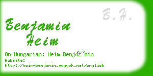 benjamin heim business card